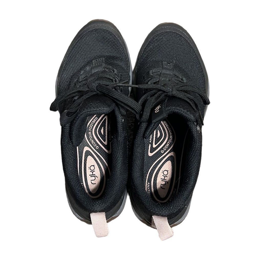Ryka Sneaker Woman's Size 5.5 Black Echo Low Lace Up Athletic Arch Support Shoes - Picture 5 of 10